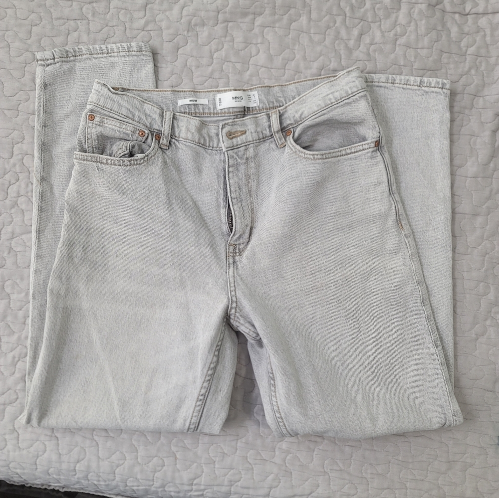 Mango Light Gray Denim Jeans